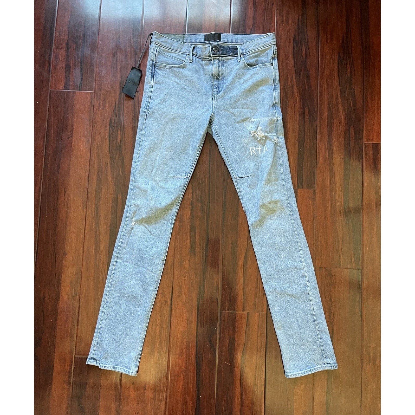 Rta Bryant Light Wash Skinny Jeans Blue Denim Men's Size 31w X 32l Nwt Msrp $190